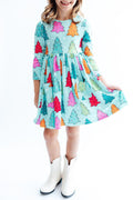 Oh Christmas Tree L/S Pocket Twirl Dress - 3