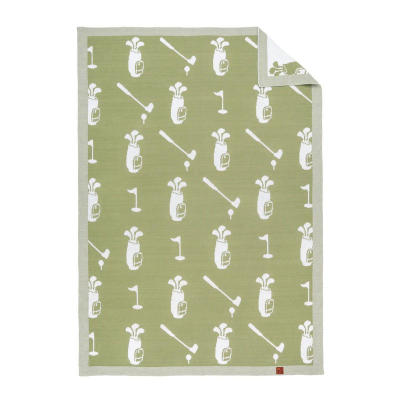Golf Jacquard Knit Baby Blanket - 1