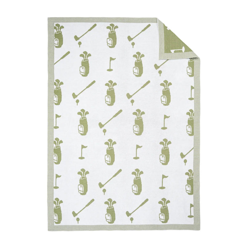 Golf Jacquard Knit Baby Blanket - 3