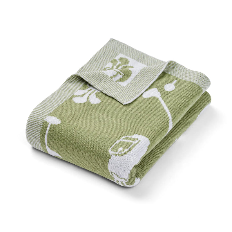 Golf Jacquard Knit Baby Blanket - 4