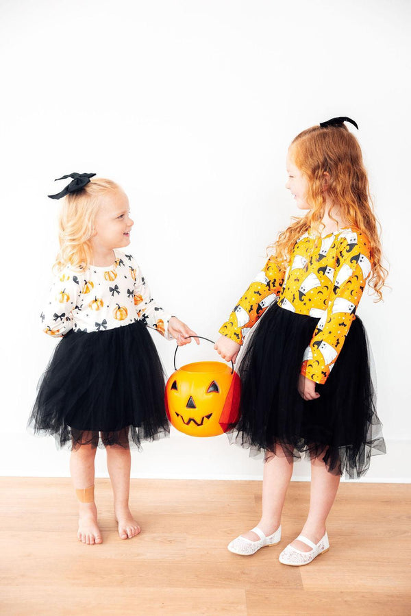 Pretty in Pumpkin L/S Tutu Dress