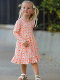 Halloween Thanksgiving Pumpkin Bow Pocket Girls Dress - 5