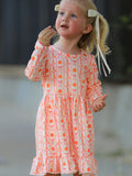Halloween Thanksgiving Pumpkin Bow Pocket Girls Dress - 2