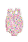 Watercolor Ruffle Cross Back Romper - 1
