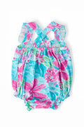 Tropical Punch Ruffle Cross Back Romper - 2