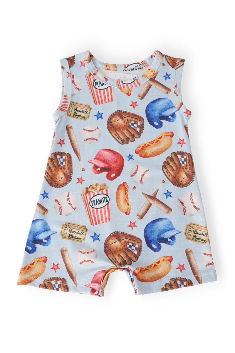 Take Me Out to the Ballgame Shorty One-Piece - 1