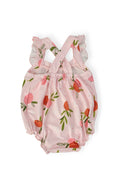 Tangerine Ruffle Cross Back Romper - 3