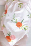 Tangerine Ruffle Cross Back Romper - 4