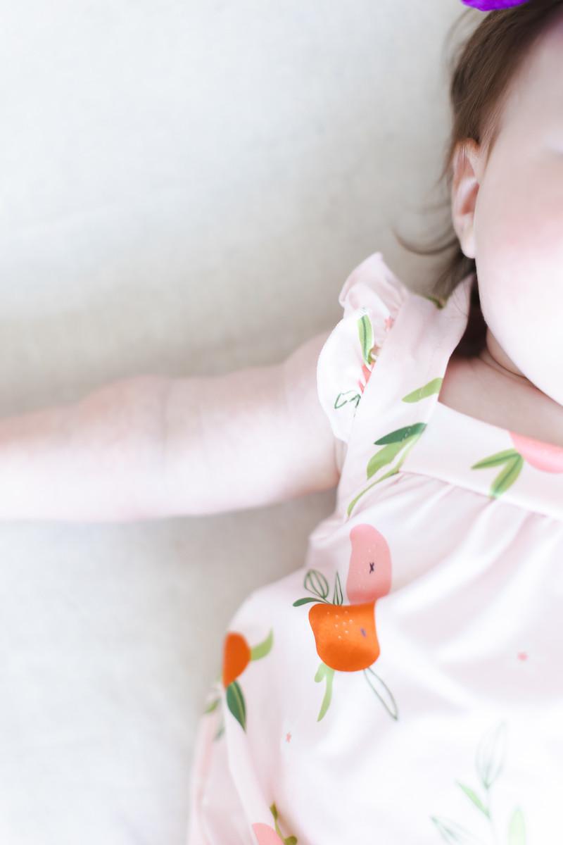 Tangerine Ruffle Cross Back Romper - 7