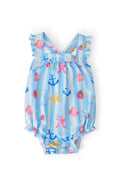 Tidepool Treasures Ruffle Cross Back Romper - 1