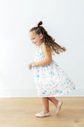 Unicorn Kisses Ruffle Cross Back Dress - 3