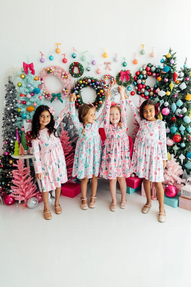 Christmas Cheer L/S Pocket Twirl Dress - 4