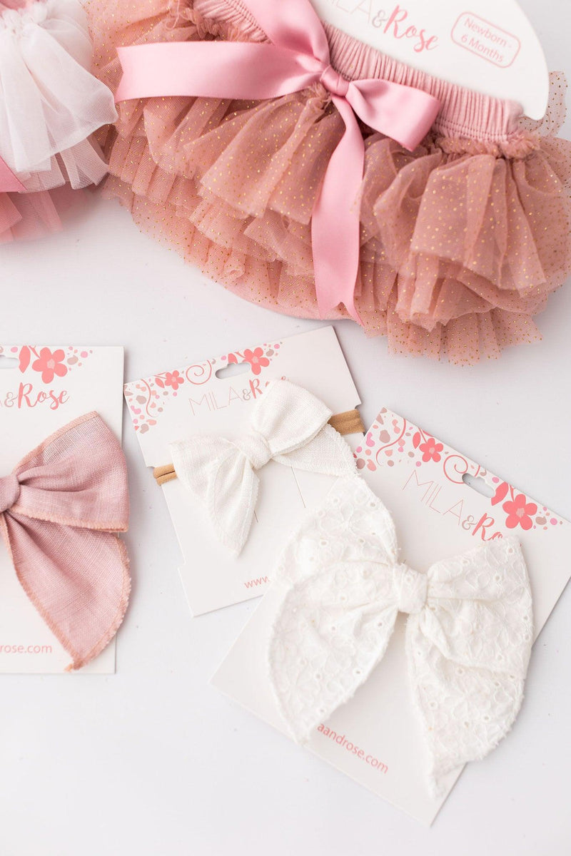 Vintage Pink & Gold Glitter Ruffle Tutu Bloomer - 4