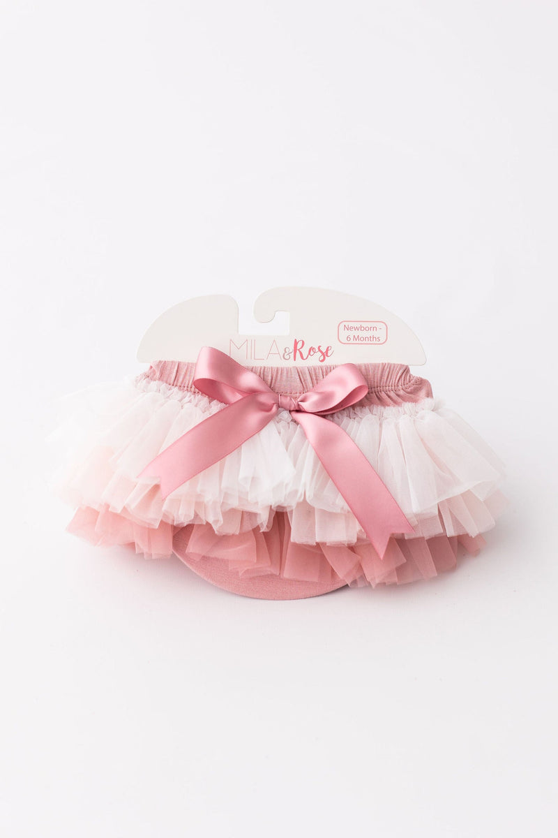 Vintage Pink Ombre Ruffle Tutu Bloomer - 1