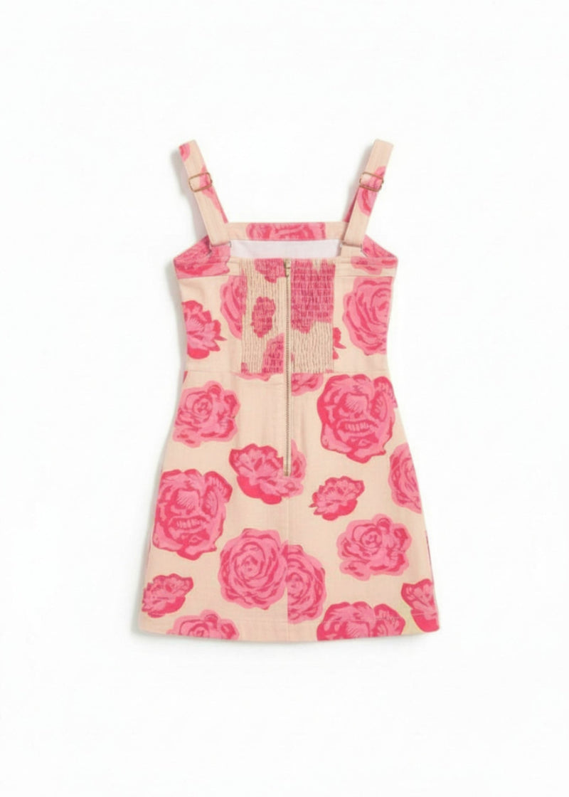 Wild Roses Denim Dress - 4