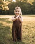 Willa Wide-Leg Halter Jumpsuit - Chestnut - 1