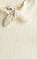 Corduroy Flower Child Flares pants with Vanilla Cream Ribbed Top - 3