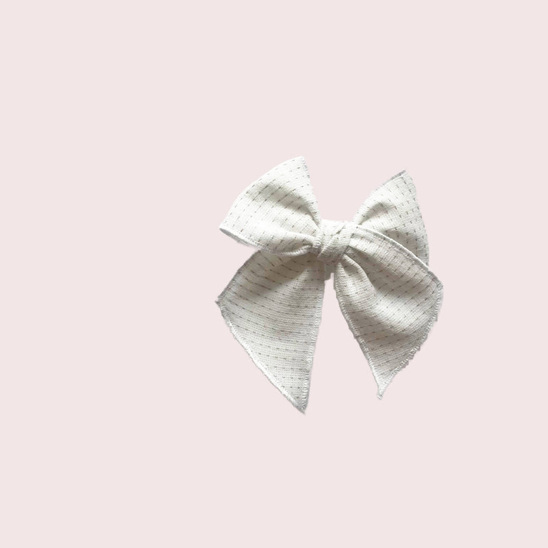 White Dashed Elle Bow - 2