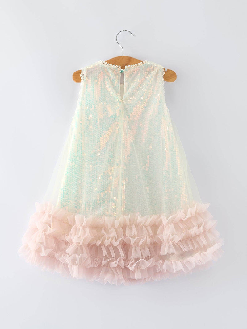 Blush Sparkle Tulle Party Dress | Girls Party Dress - 10