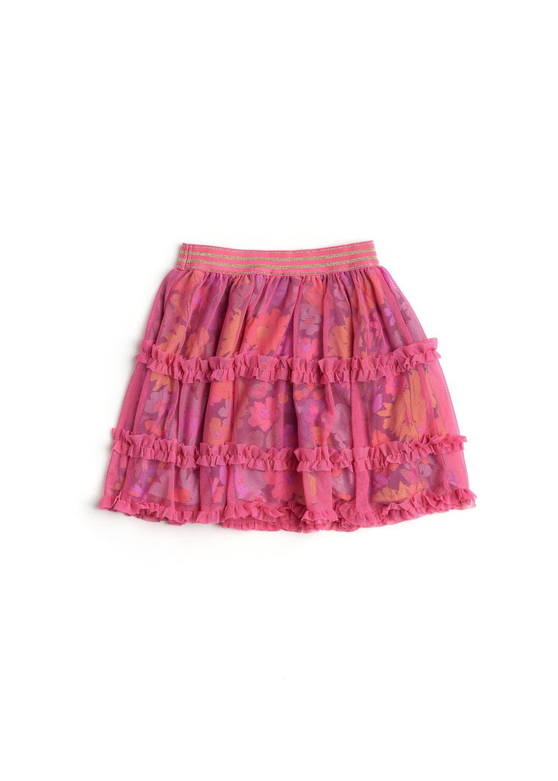 Petal Pop Set: Pink Tee and Floral Twirl Skirt - 3