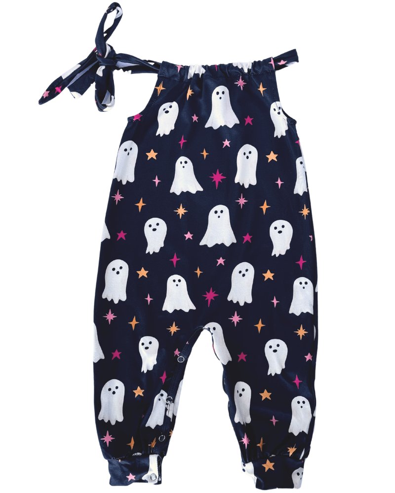 Addison Adjustable Strap Jumpsuit - Black Ghost Sparkles - 3