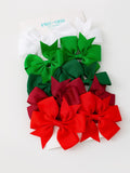 Fall Bow Hair Clip Set - 4
