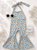 Andi Pleated Bell Bottom Jumpsuit - Happy Daisy - 1
