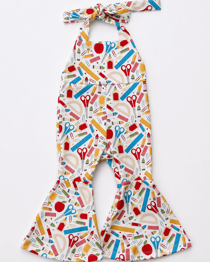 Andi Pleated Bell Bottom Jumpsuit - Little Learner - 2