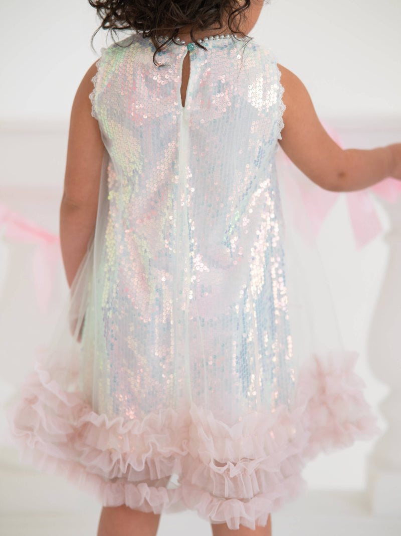 Blush Sparkle Tulle Party Dress | Girls Party Dress - 7