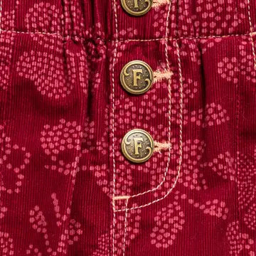Corduroy Flower Child Flares pants with Vanilla Cream Ribbed Top