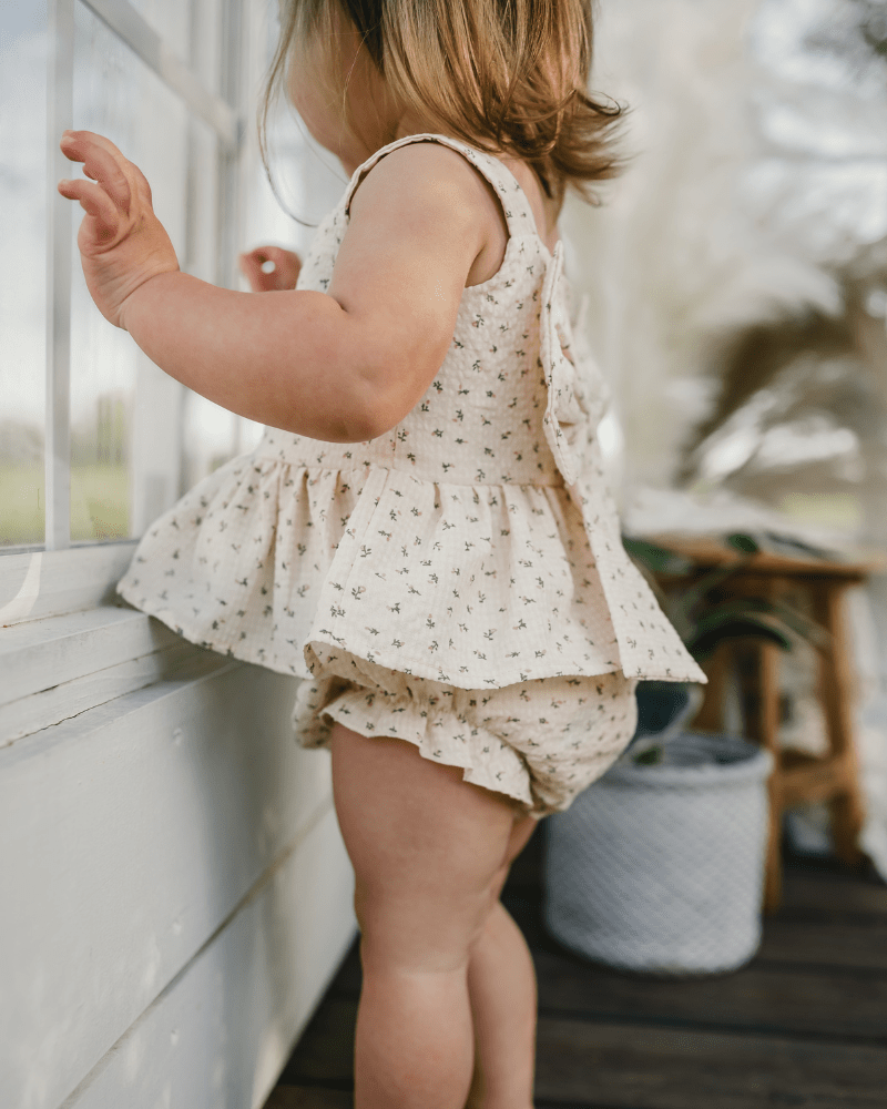 Birdie Bow Front Top & Bloomer Set - Petit Fleur - 1