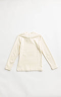 Corduroy Flower Child Flares pants with Vanilla Cream Ribbed Top - 4