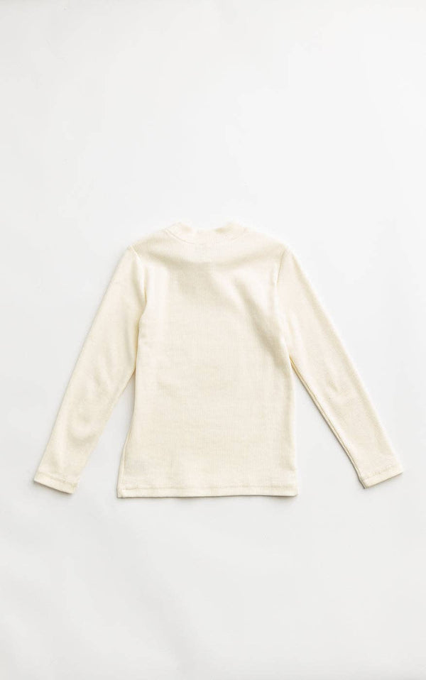 Corduroy Flower Child Flares pants with Vanilla Cream Ribbed Top