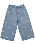 Daisy Mae Wide Leg Embroidered Jean - Light Wash - 5