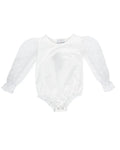 Destinee Sheer Dot Sleeve Top & Leotard - White - 7