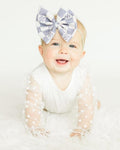 Destinee Sheer Dot Sleeve Top & Leotard - White - 3