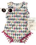 Dillon Pom Pom Romper - Mod Blooms - 2