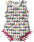 Dillon Pom Pom Romper - Mod Blooms - 3