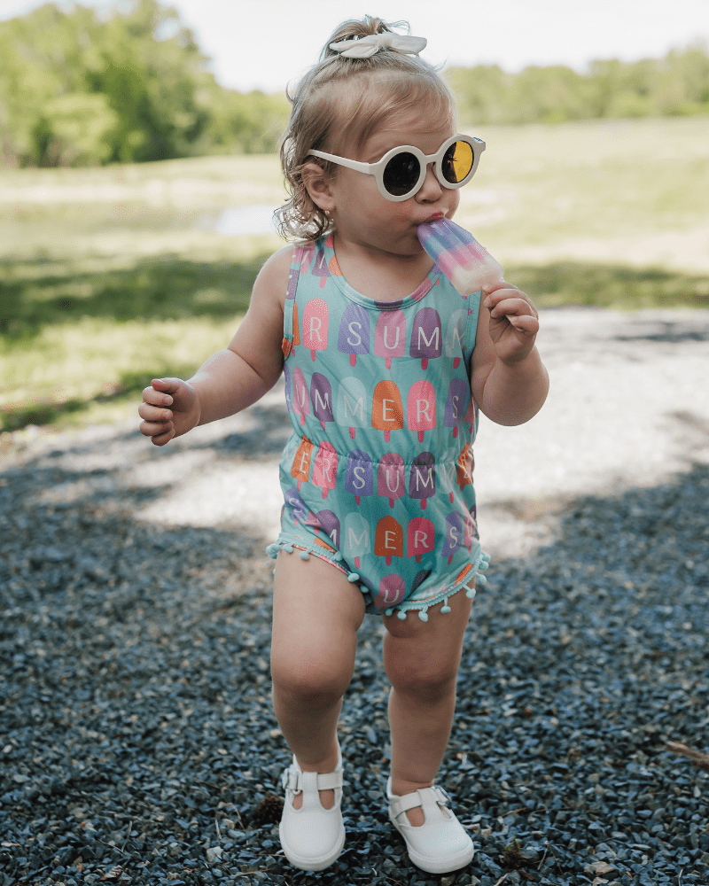 Dillon Pom Pom Romper - Pop of Summer - 2
