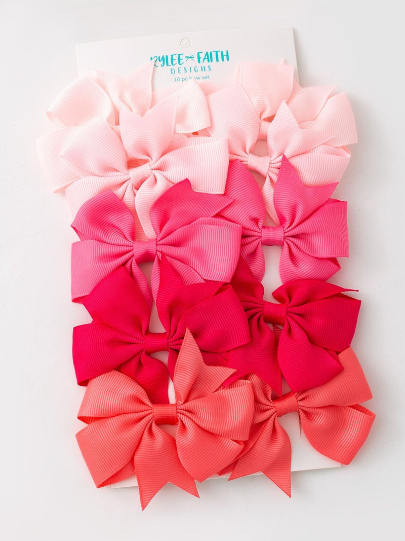 Fall Bow Hair Clip Set - 3