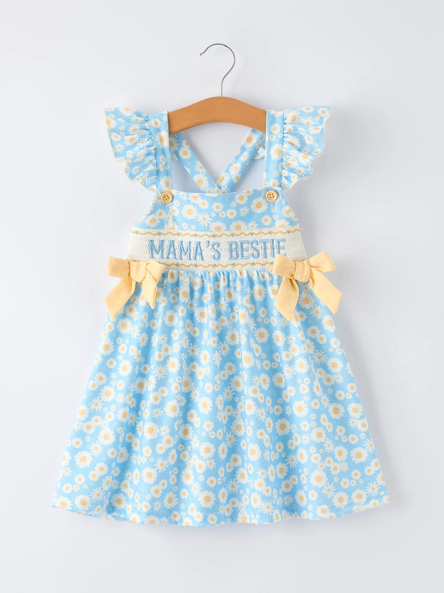 Mama’s Bestie Daisy Smocked Baby Girl Dress