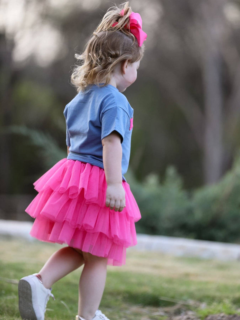 "Merica" Tee & Pink Tulle Skirt Set - 3