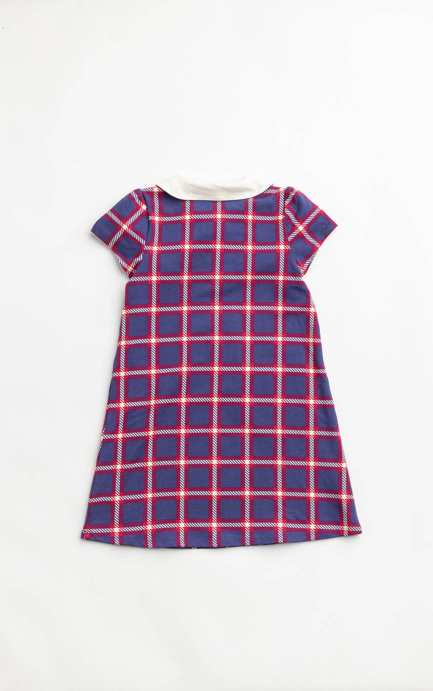Girls French Terry Peter Pan Collar Dress