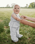 Elowen Tie Front Two-Piece Set - Oat Milk Pinstripe - 4