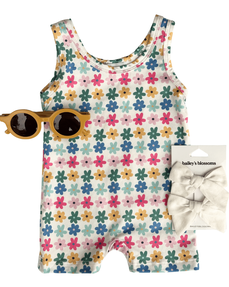 Gigi Bikeshort Romper - Petal Parade - 3