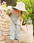 Goldie Smocked Jumpsuit - Sage Pinstripe - 8