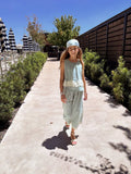 Summer Light Color Denim Lace Girls Set - 4