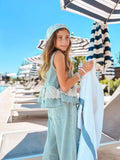 Summer Light Color Denim Lace Girls Set - 3