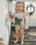 Indie Bow Front Bubble Romper - Bleu de Provence - 3