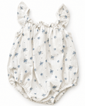 Ivy Flutter Sleeve Bubble Romper - Blue Patina - 3